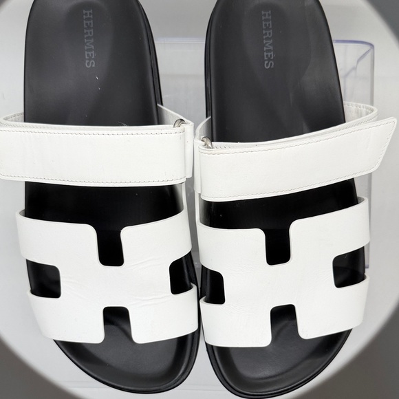 Hermes Shoes - Hermes Black and White Women's Sandals